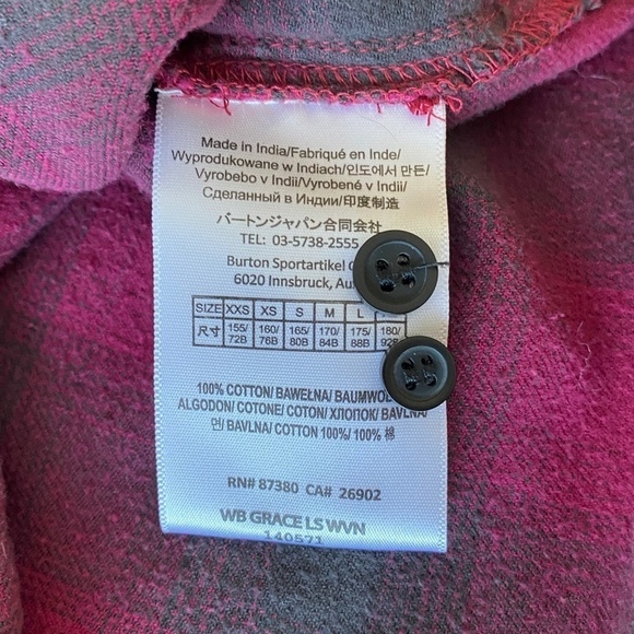 Burton Durable Goods Women's Long Sleeve Plaid Button Up Shirt‎ Size Small - Picture 10 of 12